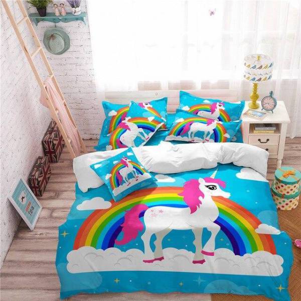 Colorful Unicorn Bed Set